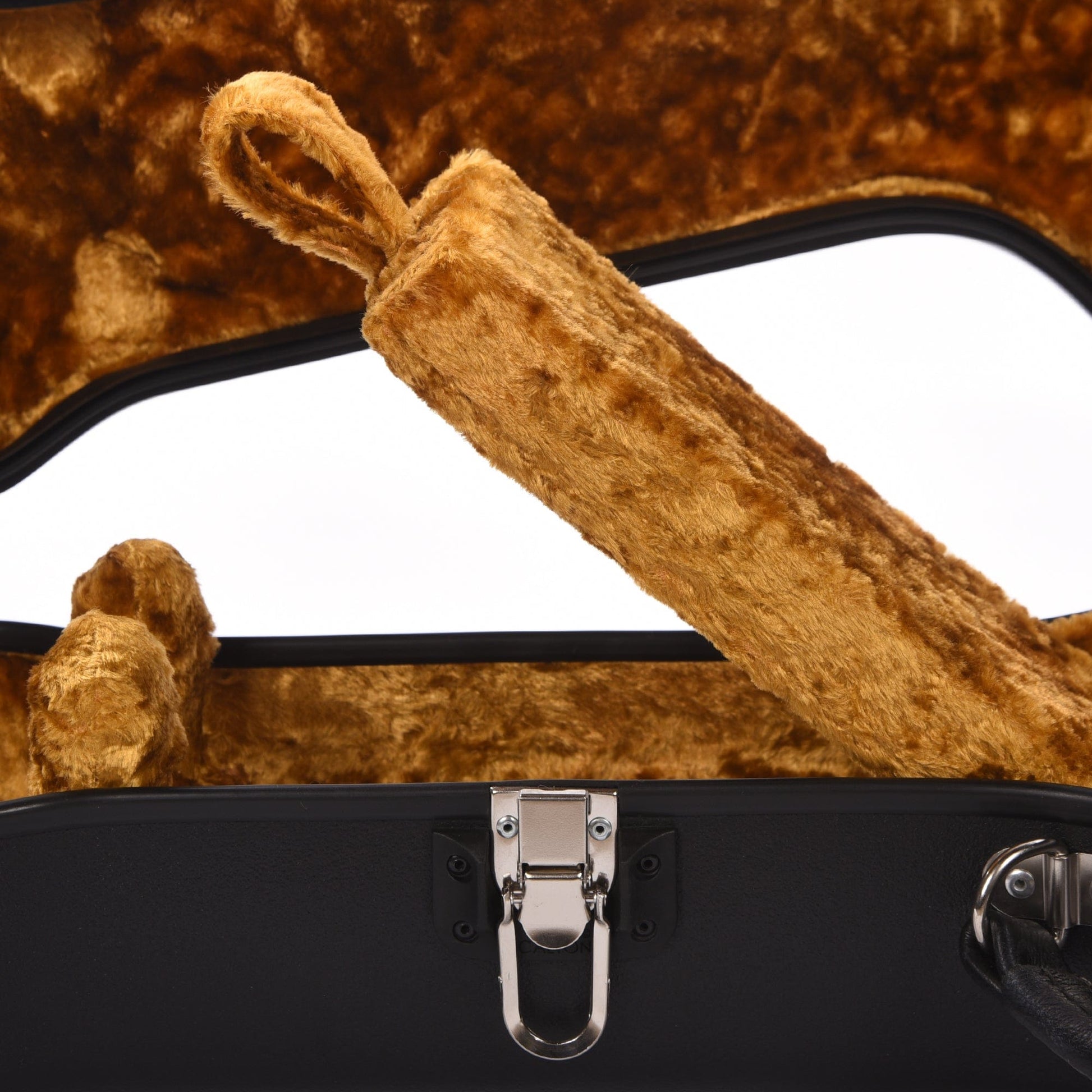 Calton Cases Electric ES-335 Guitar Case Black w/Gold Velvet Interior Accessories / Cases and Gig Bags / Guitar Cases