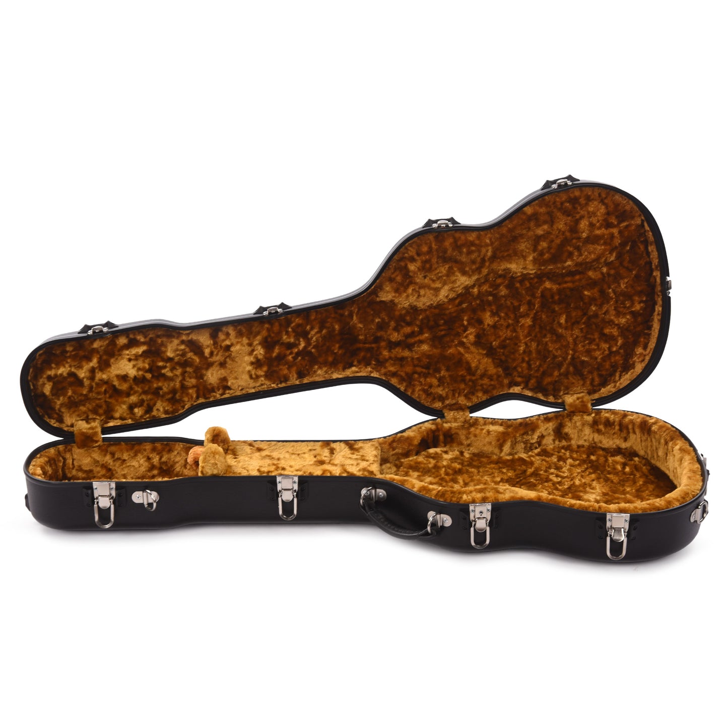 Calton Cases Electric Les Paul Guitar Case Black w/Gold Velvet Interior Accessories / Cases and Gig Bags / Guitar Cases