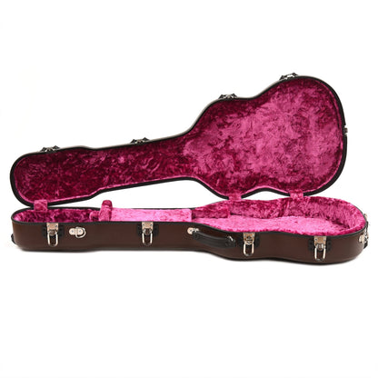 Calton Cases Electric Les Paul Guitar Case Brown w/Pink Velvet Interior Accessories / Cases and Gig Bags / Guitar Cases