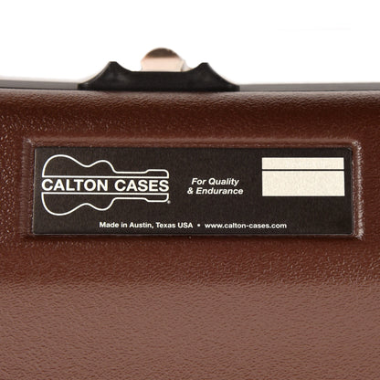Calton Cases Electric Les Paul Guitar Case Brown w/Pink Velvet Interior Accessories / Cases and Gig Bags / Guitar Cases