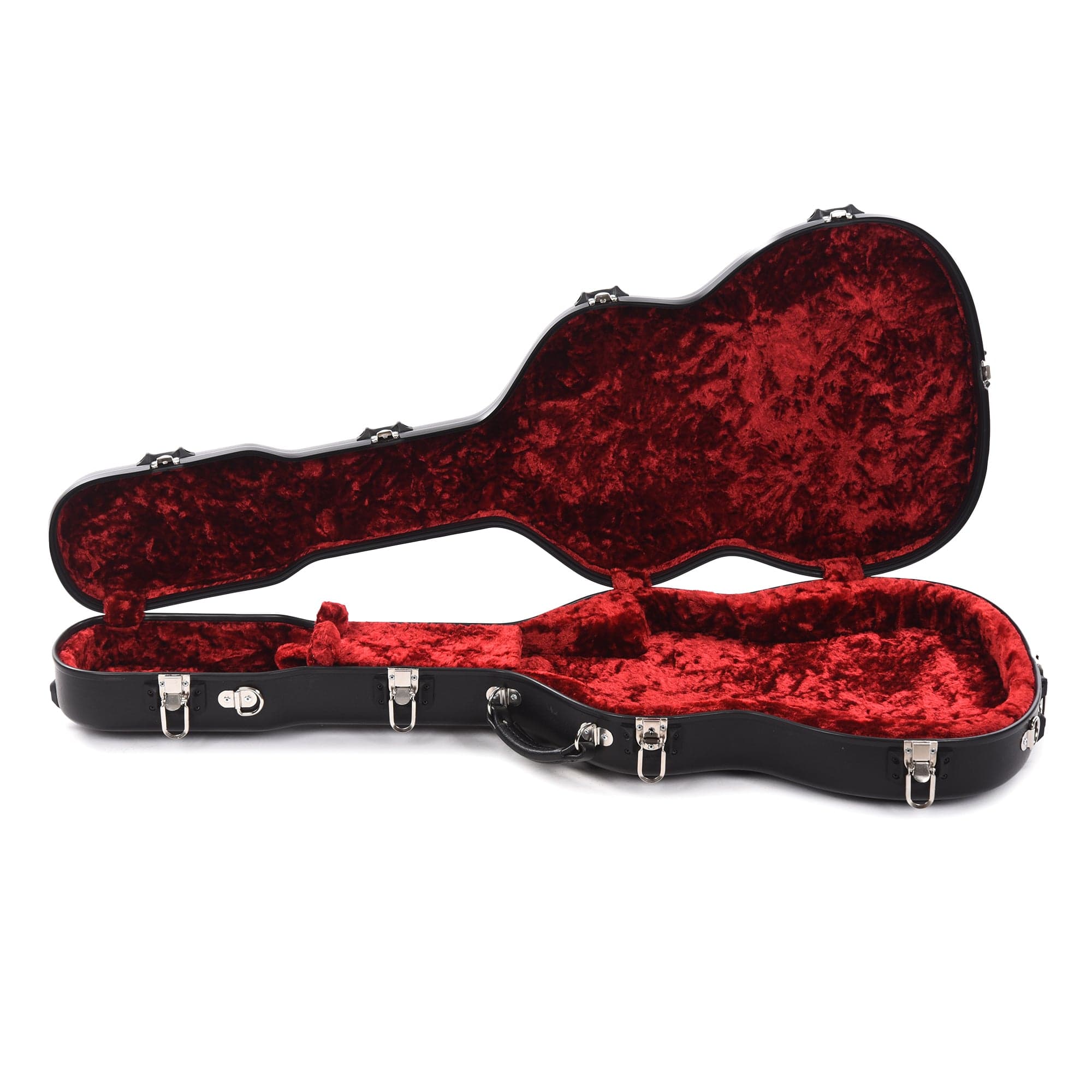 Calton Cases Electric Stratocaster Guitar Case Black w/Red Velvet Inte ...