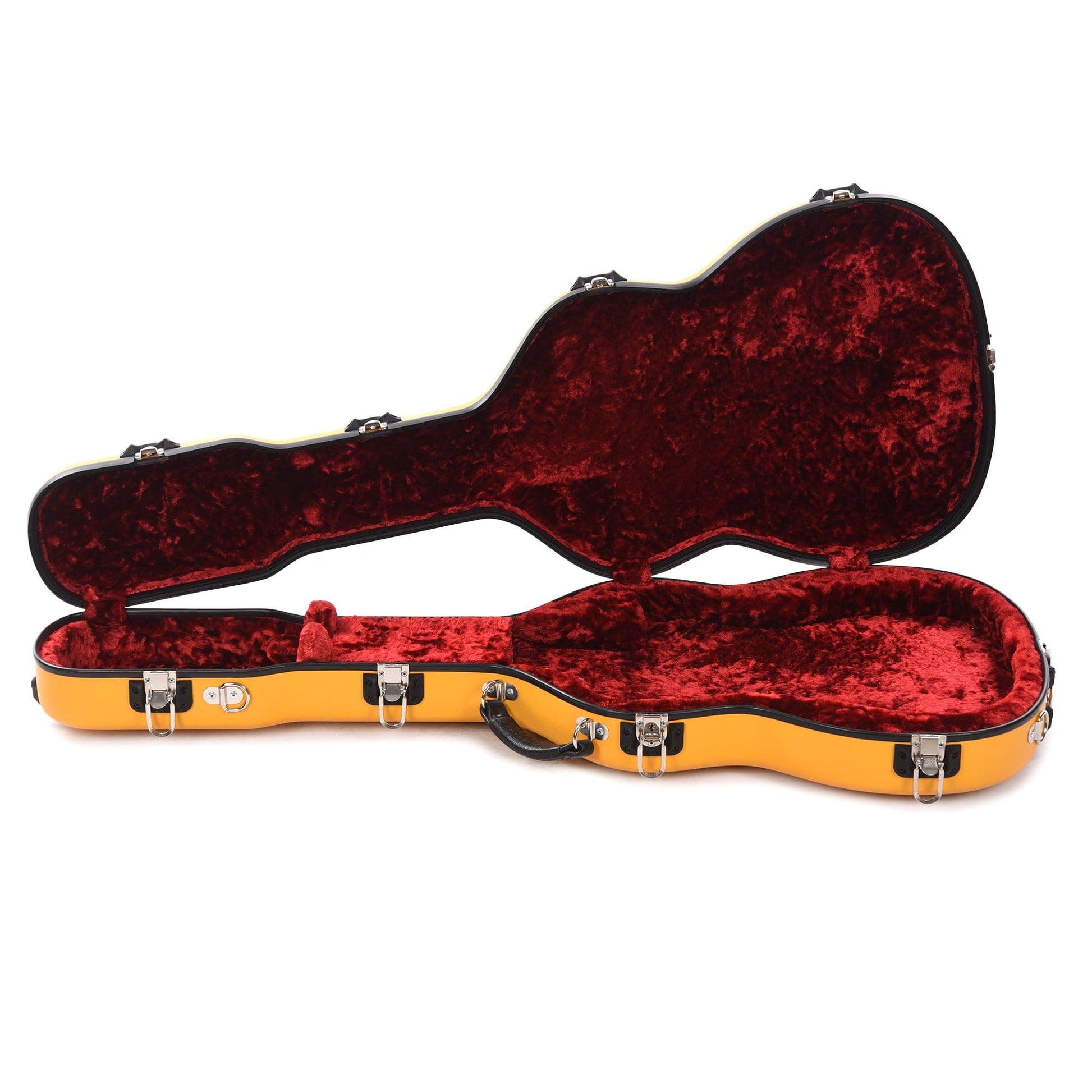 Calton Cases Electric Stratocaster Guitar Case Yellow w/Red Velvet Interior Accessories / Cases and Gig Bags / Guitar Cases