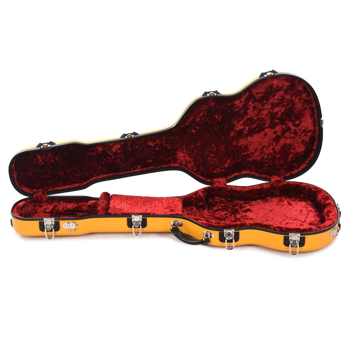 Calton Cases Electric Telecaster Guitar Case Yellow w/Red Velvet Inter ...