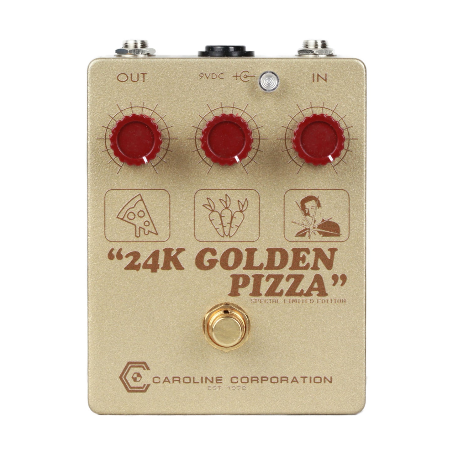 Caroline 24K Golden Pizza Limited Fuzzdrive Pedal Effect Pedals