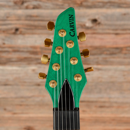 Carvin 7-String Transparent Green Electric Guitars / Solid Body