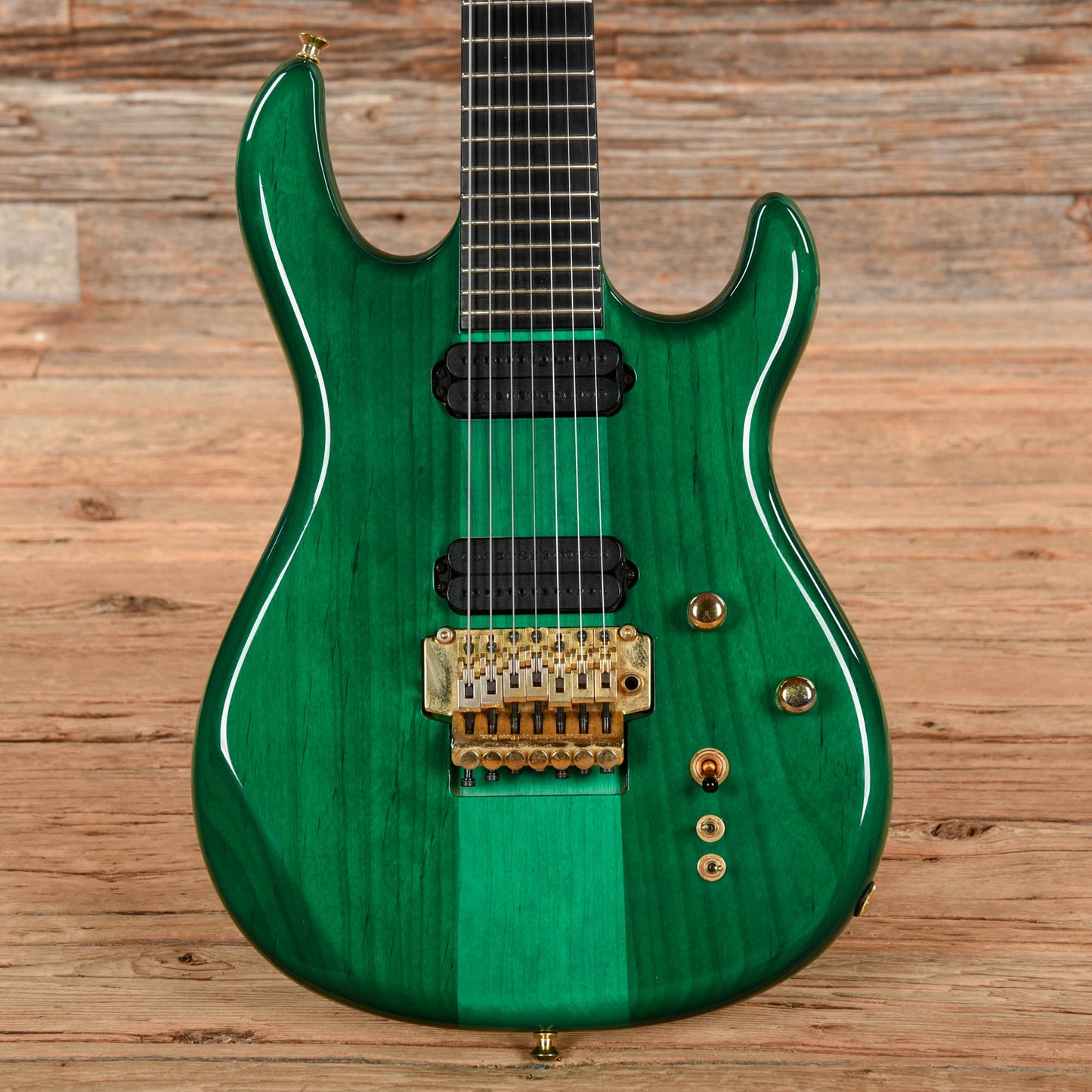Carvin 7-String Transparent Green Electric Guitars / Solid Body