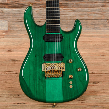 Carvin 7-String Transparent Green Electric Guitars / Solid Body