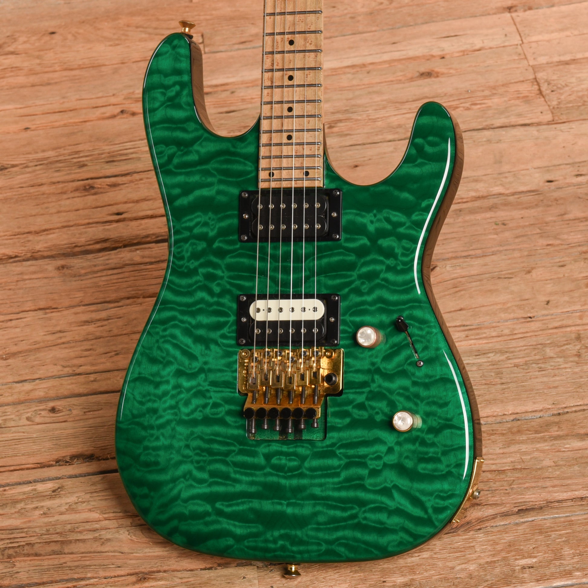 Carvin ST300 Transparent Green Electric Guitars / Solid Body