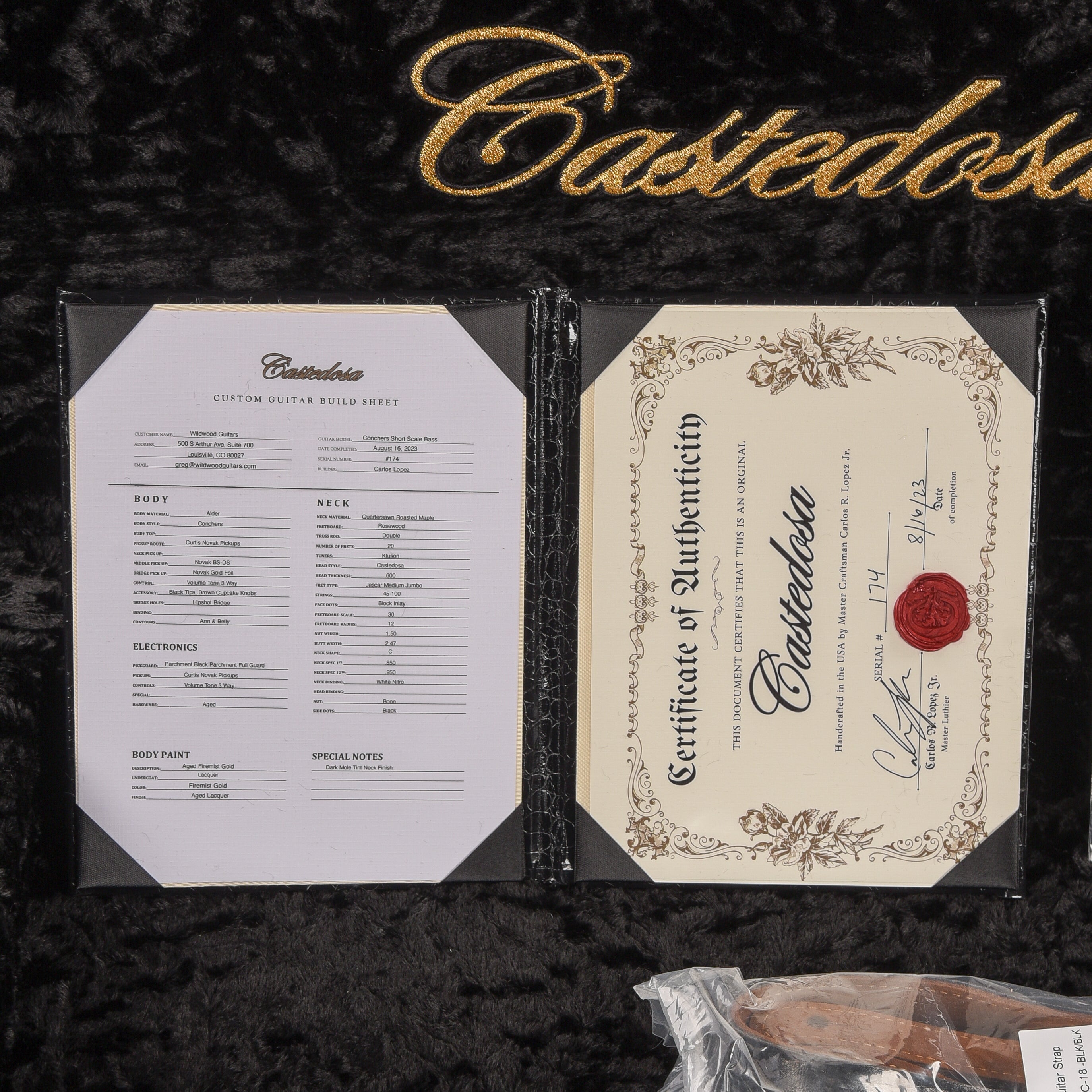 Castedosa Conchers Bass Gold 2023 Bass Guitars / 4-String