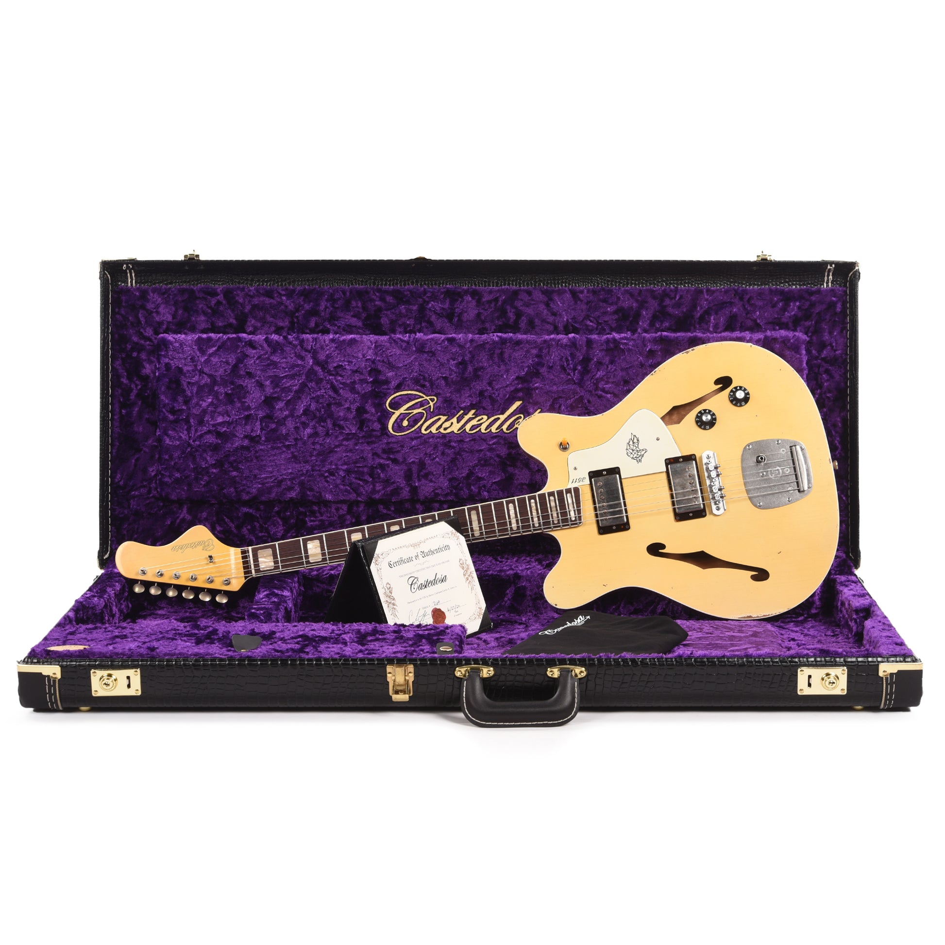 Castedosa 3511 Lobo Aged Burnt Marshmallow w/TS Humbuckers & Matching Headstock Electric Guitars / Semi-Hollow
