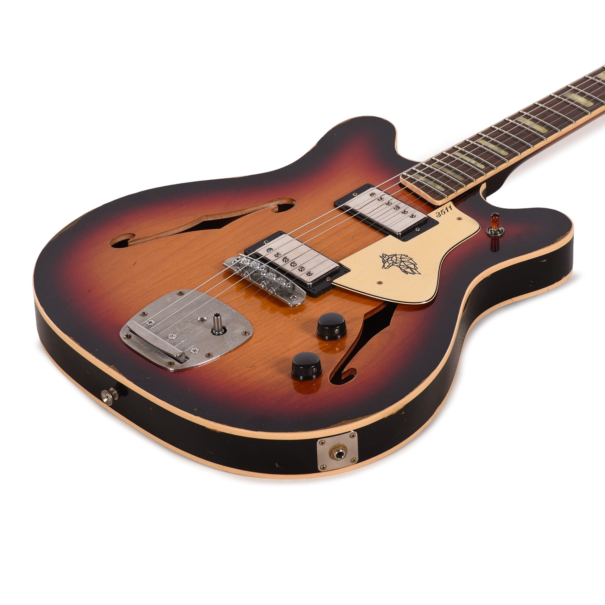 Castedosa 3511 Lobo Semi-Hollow Aged 3-Tone Sunburst w/TS Humbuckers Electric Guitars / Semi-Hollow