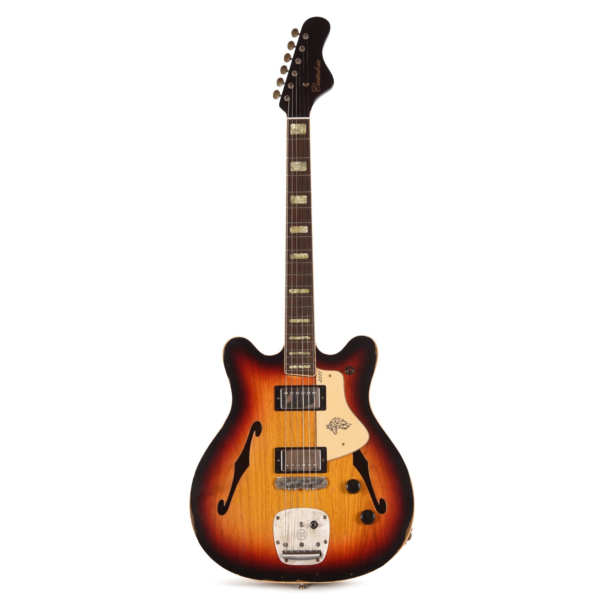 Castedosa 3511 Lobo Semi-Hollow Aged 3-Tone Sunburst w/TS Humbuckers Electric Guitars / Semi-Hollow