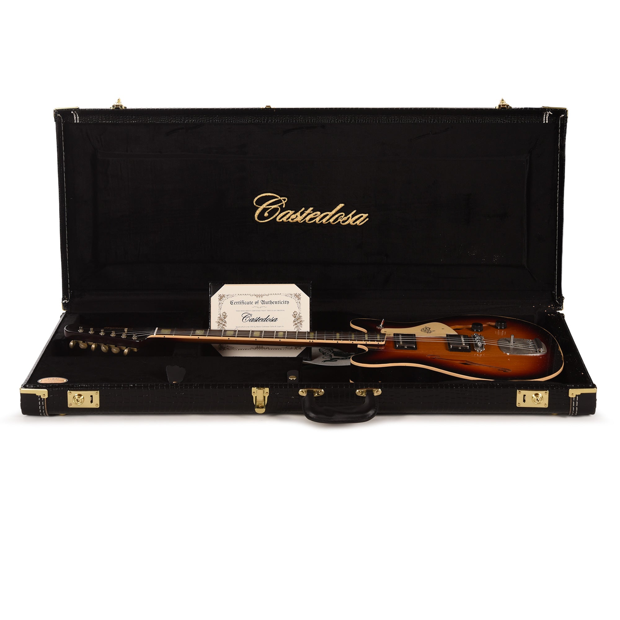 Castedosa 3511 Lobo Semi-Hollow Aged 3-Tone Sunburst w/TS Humbuckers Electric Guitars / Semi-Hollow