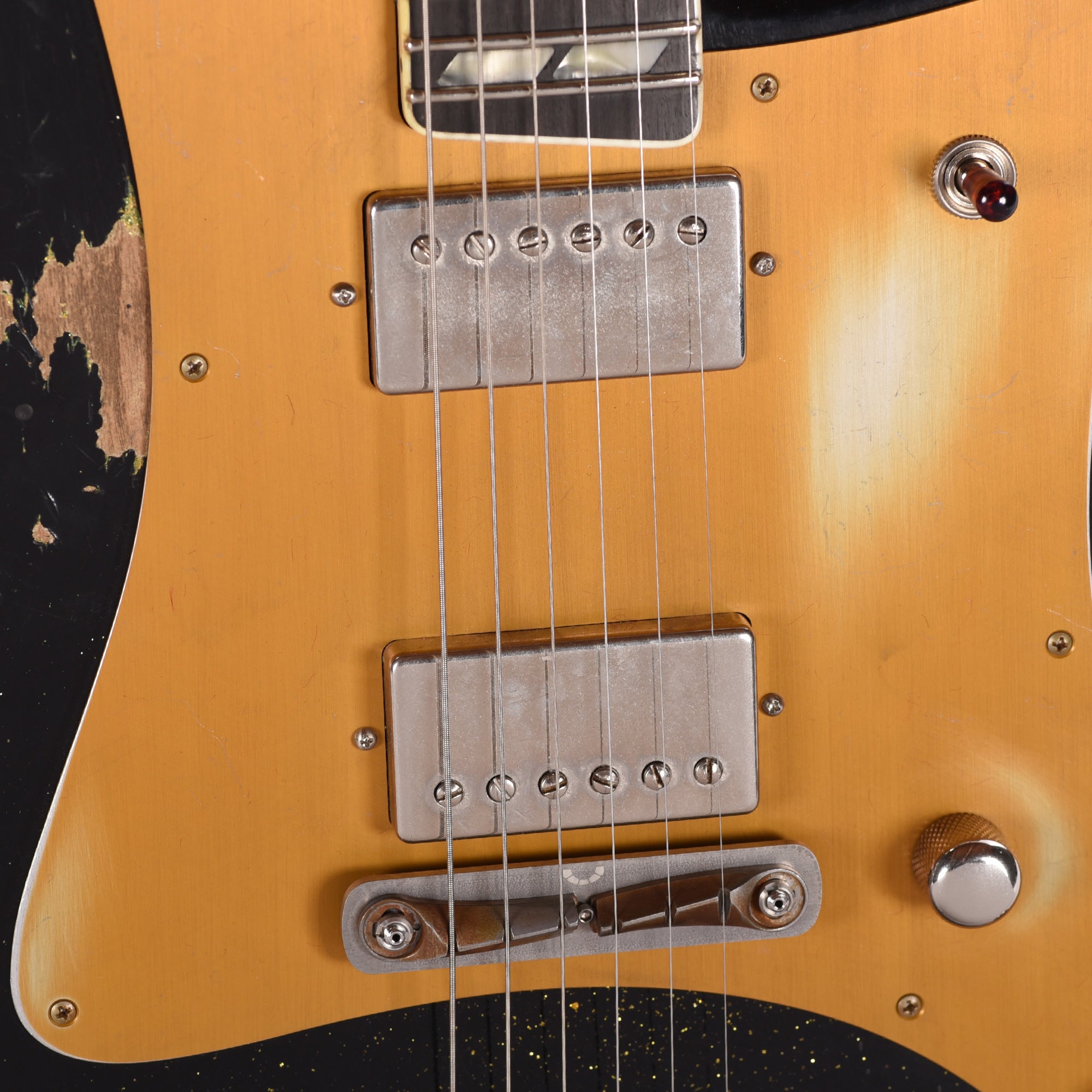 Castedosa Maravilla L-84 Standard Heavy Aged Black Over Surf Burst Electric Guitars / Solid Body