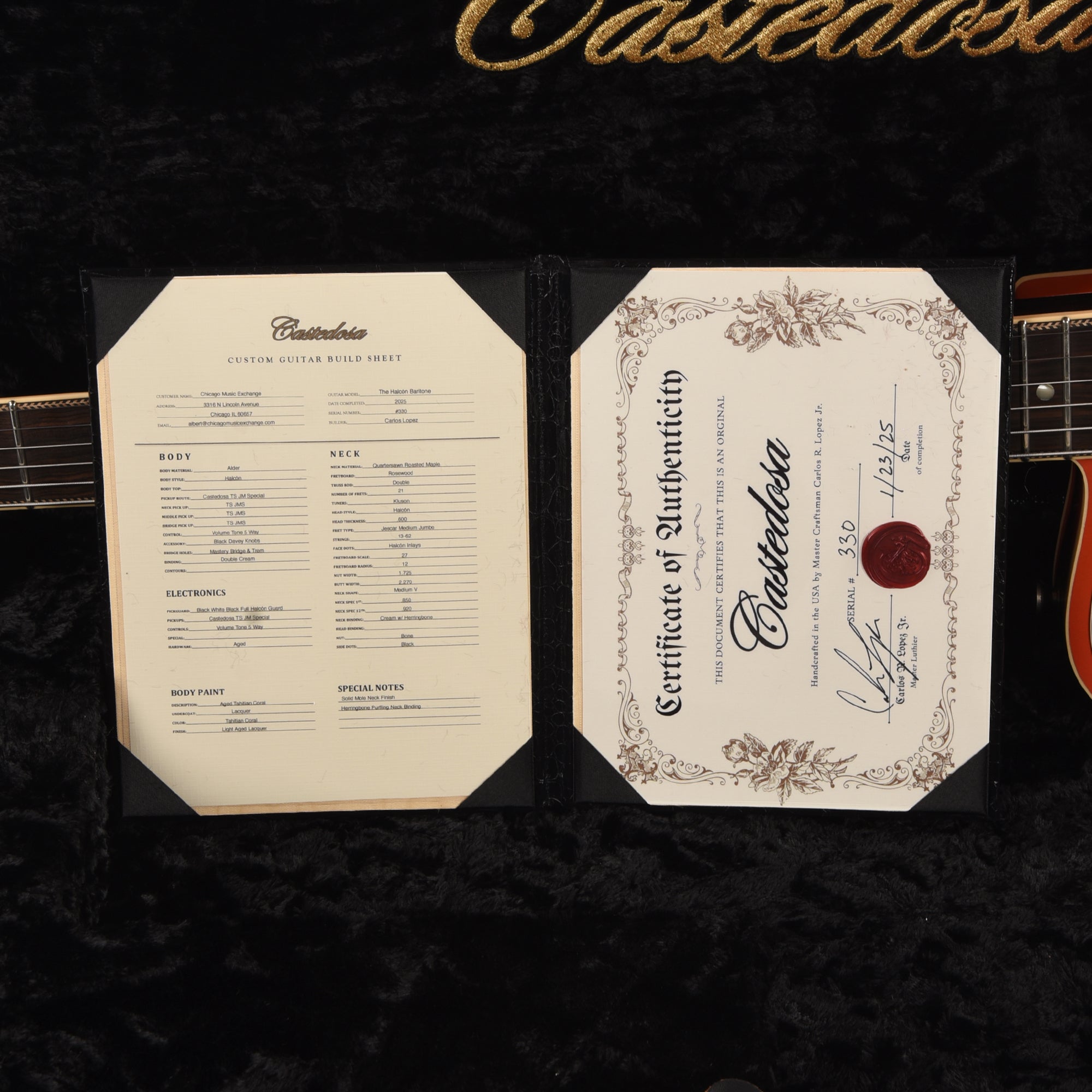 Castedosa The Halcón Baritone Light Aged Tahitian Coral Electric Guitars / Solid Body
