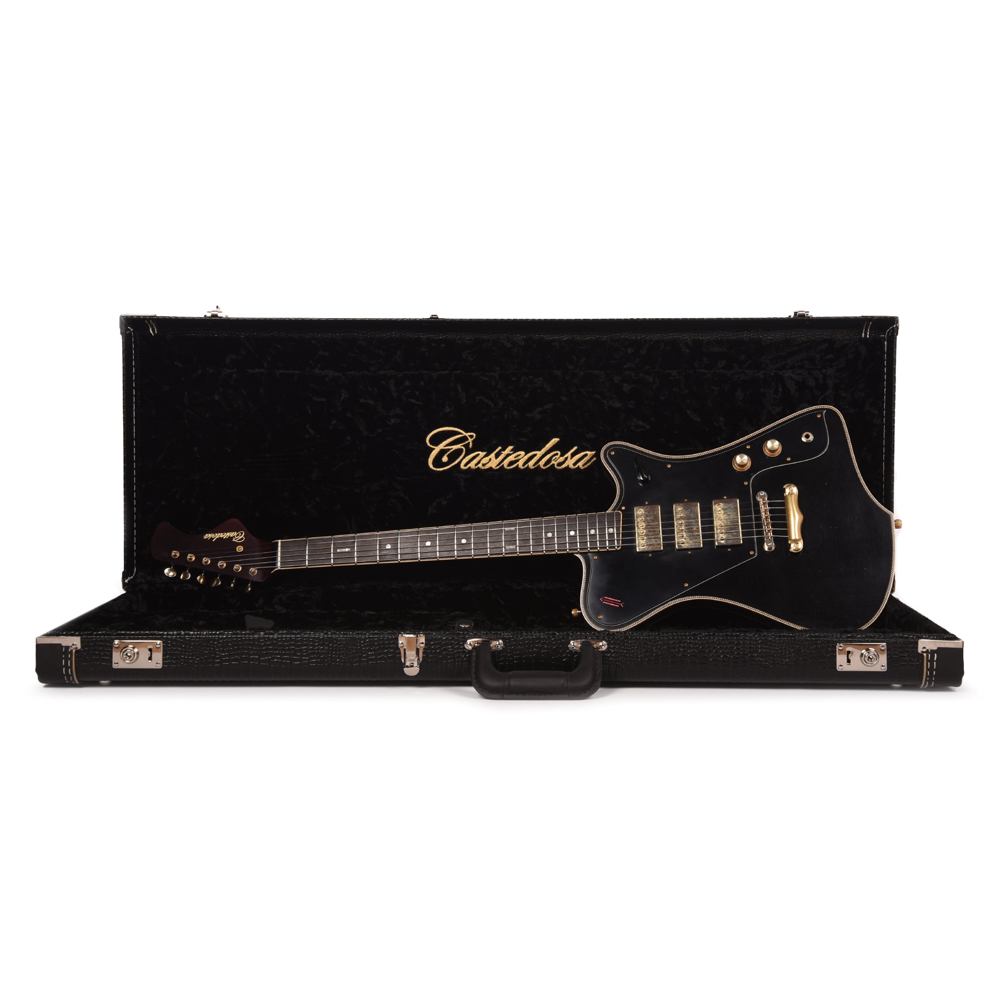Castedosa The Halcón Custom Baritone Light Aged Lacquer Aged Black Electric Guitars / Solid Body
