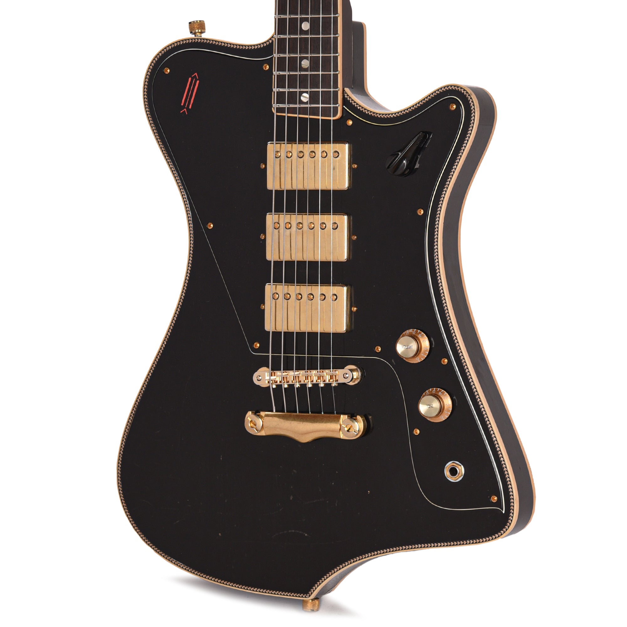 Castedosa The Halcón Custom Baritone Light Aged Lacquer Aged Black Electric Guitars / Solid Body