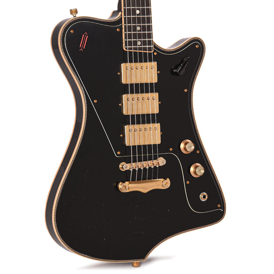 Castedosa The Halcón Custom Baritone Light Aged Lacquer Aged Black Electric Guitars / Solid Body