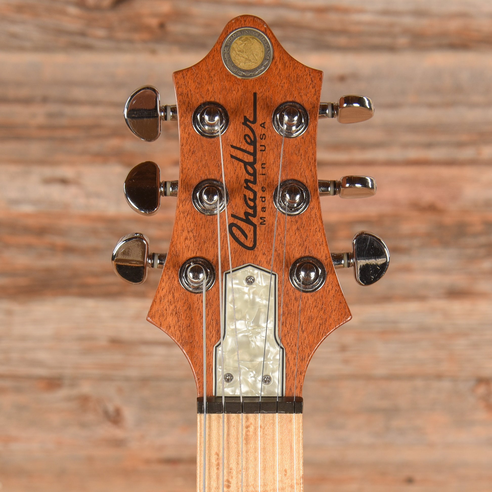 Chandler Lectraslide Resonator Guitar Natural Electric Guitars