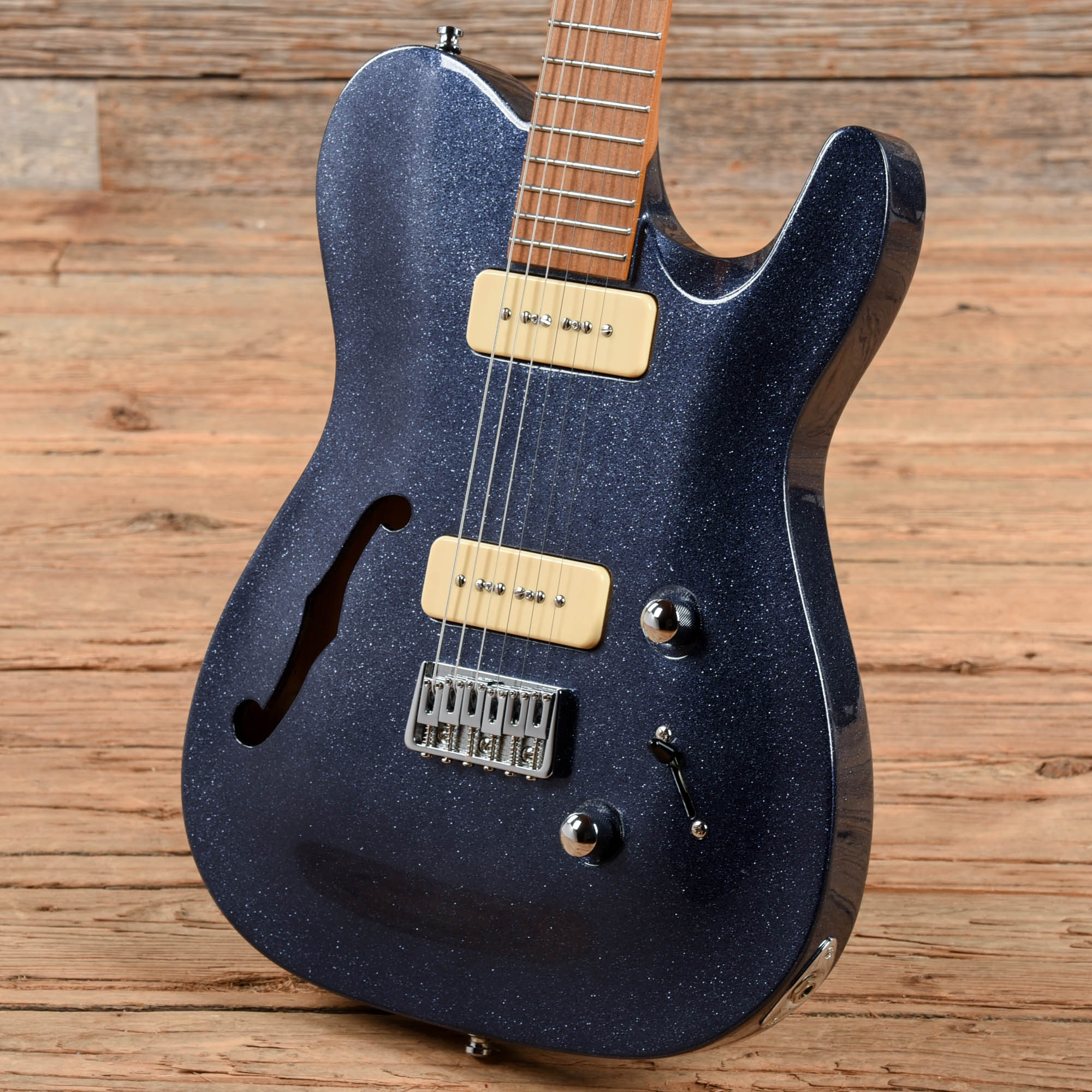 Chapman ML3 Pro Traditional Semi-Hollow Dark Blue Sparkle Electric Guitars / Semi-Hollow