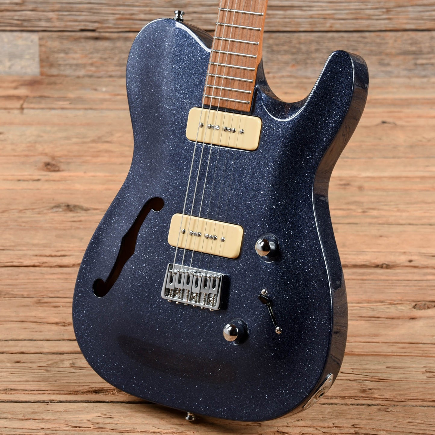 Chapman ML3 Pro Traditional Semi-Hollow Dark Blue Sparkle Electric Guitars / Semi-Hollow