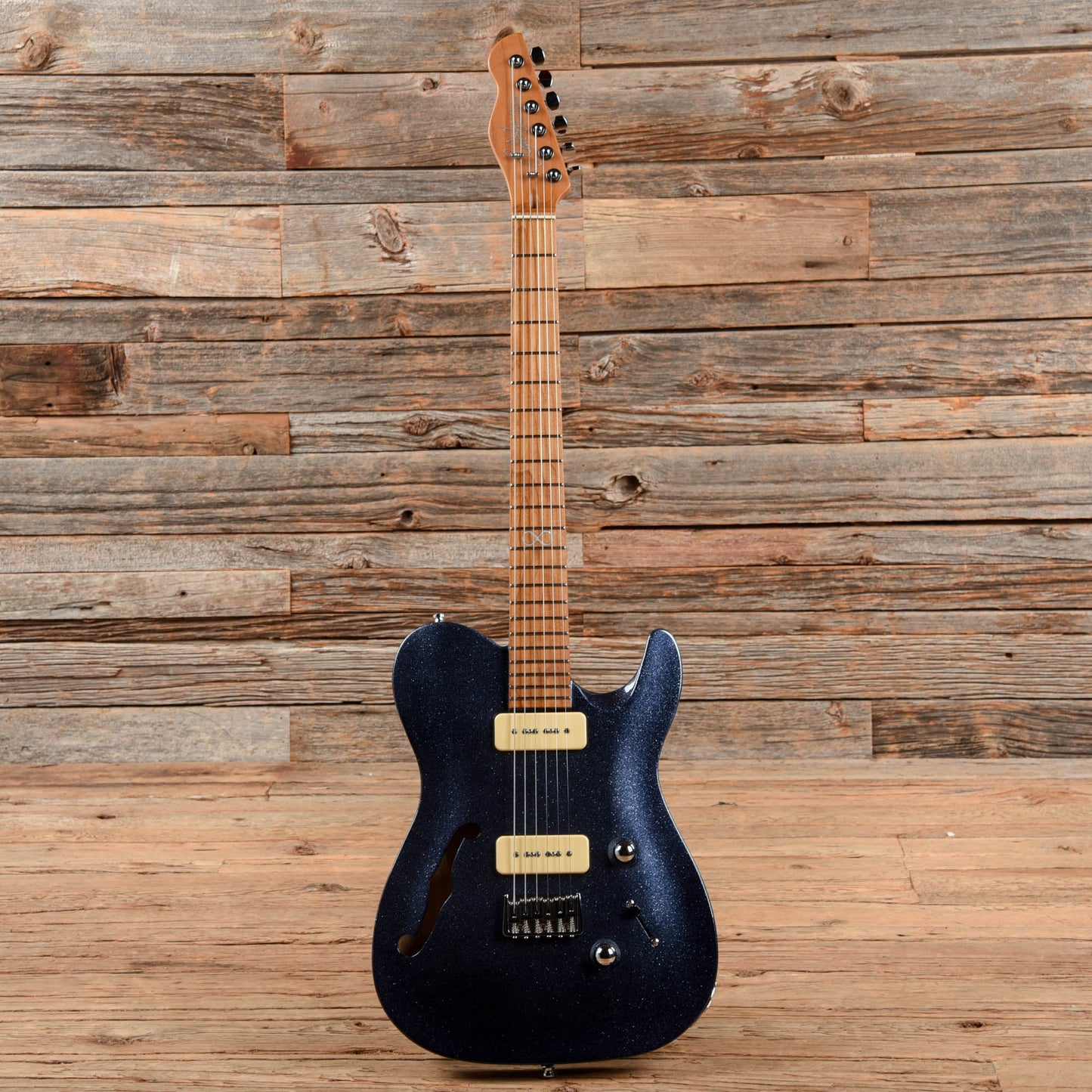 Chapman ML3 Pro Traditional Semi-Hollow Dark Blue Sparkle Electric Guitars / Semi-Hollow