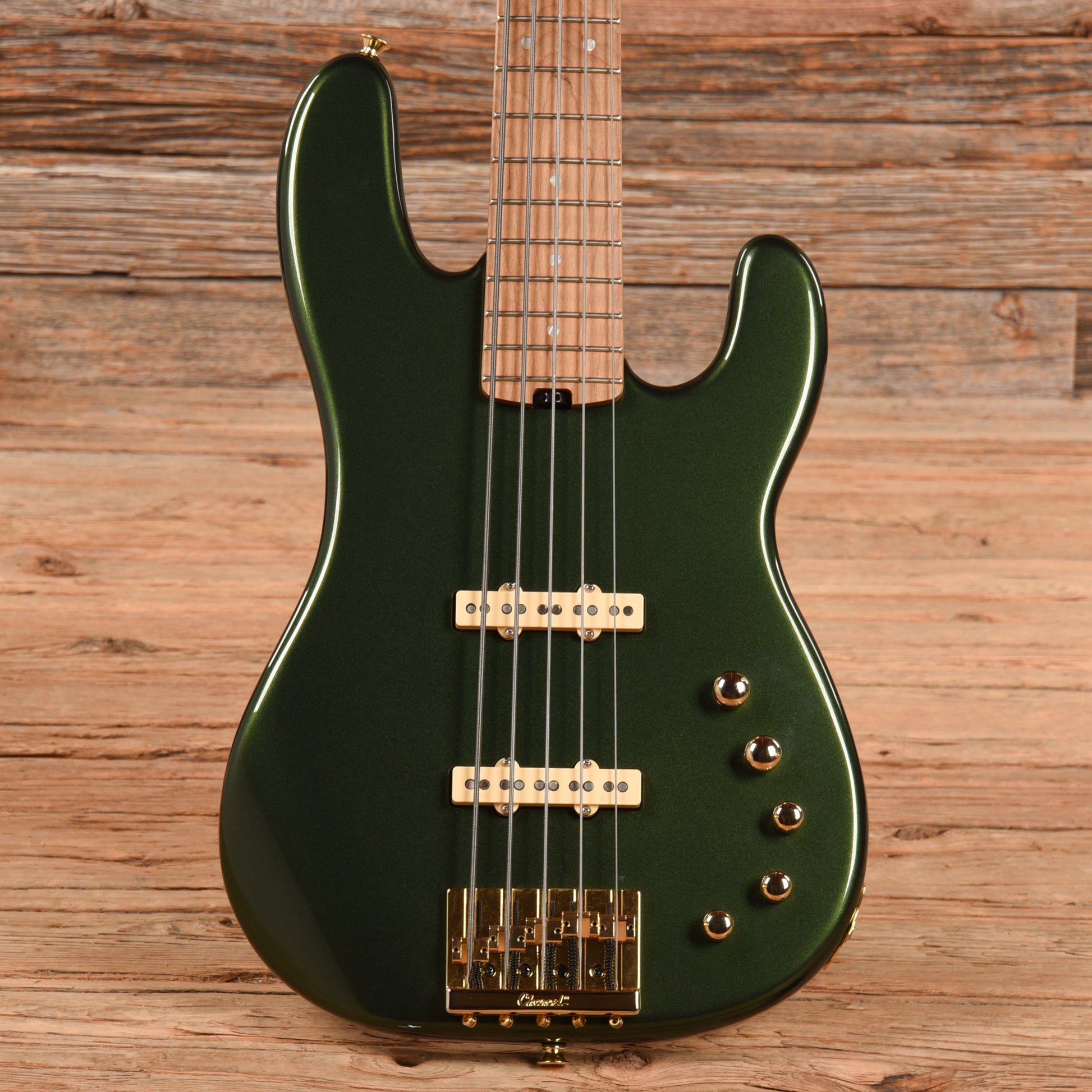 Charvel Pro Mod San Dimas Bass JJ V Lambo Green 2022 Bass Guitars / 5-String or More
