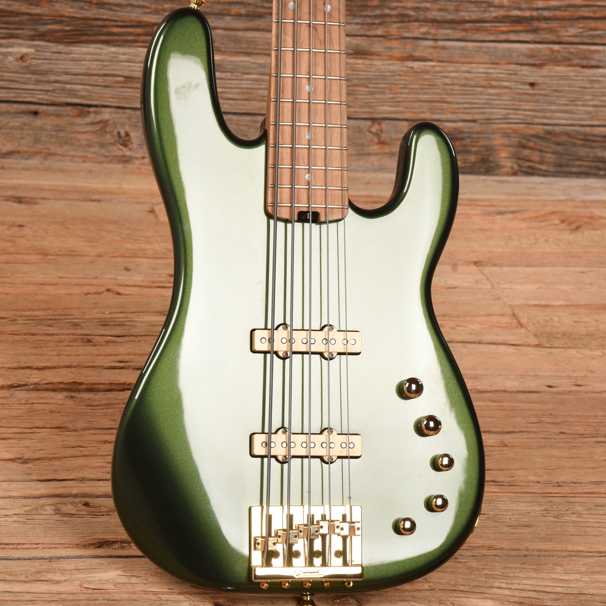 Charvel Pro Mod San Dimas Bass JJ V Lambo Green 2022 Bass Guitars / 5-String or More