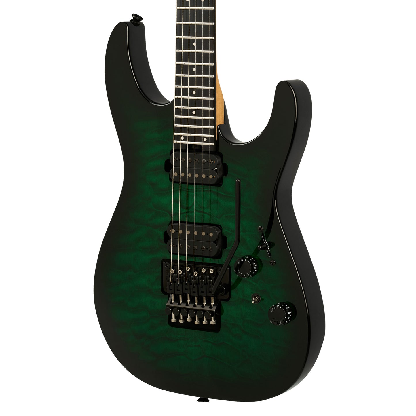 Charvel Pro-Mod Plus Dinky DK24 HH Floyd Rose Ebony Fingerboard Cloaked Emerald Green Electric Guitars
