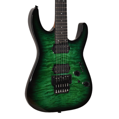 Charvel Pro-Mod Plus Dinky DK24 HH Floyd Rose Ebony Fingerboard Cloaked Emerald Green Electric Guitars