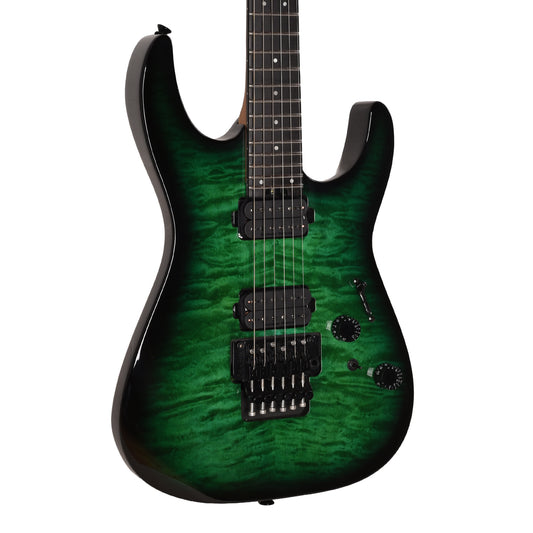 Charvel Pro-Mod Plus Dinky DK24 HH Floyd Rose Ebony Fingerboard Cloaked Emerald Green Electric Guitars
