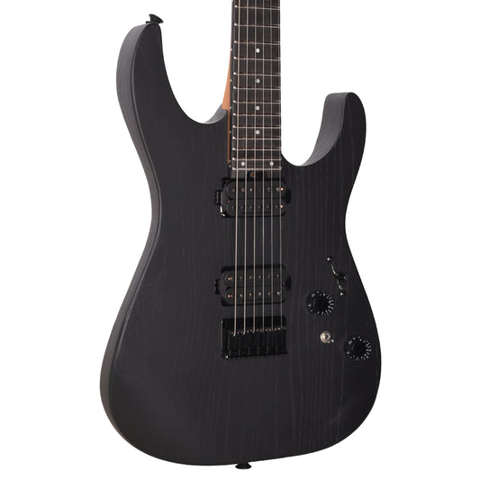 Charvel Pro-Mod Plus Dinky DK24 HH Hardtail Ebony Fingerboard Black Ash Electric Guitars