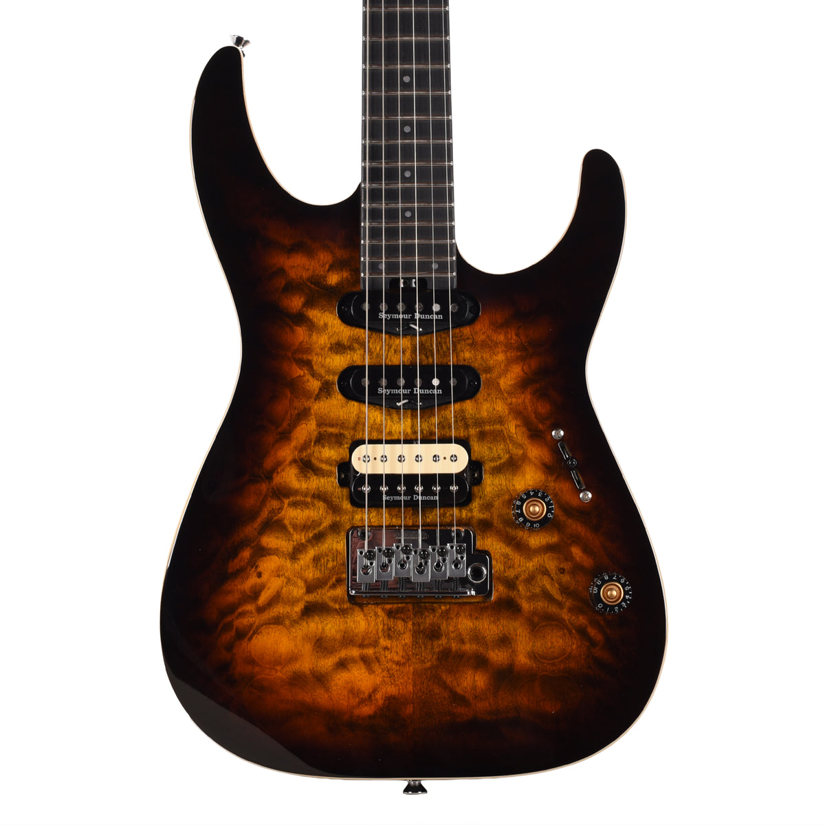 Charvel Pro-Mod Plus Dinky DK24 HSS Amber Tiger Eye Electric Guitars