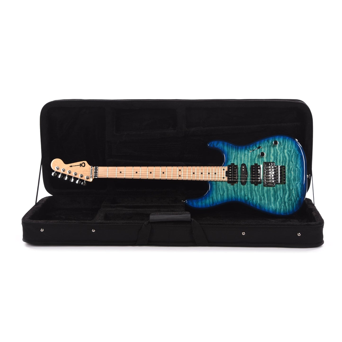 Charvel MJ San Dimas Style 1 HSH FR M QM Caribbean Burst Electric Guitars / Solid Body