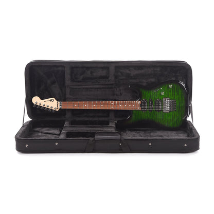 Charvel MJ San Dimas Style 1 HSH FR PF QM Transparent Green Burst Electric Guitars / Solid Body
