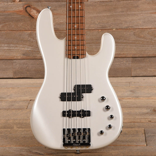 Charvel Pro-Mod Bass San Dimas PJ V Carmelized Maple Platinum Pearl Electric Guitars / Solid Body