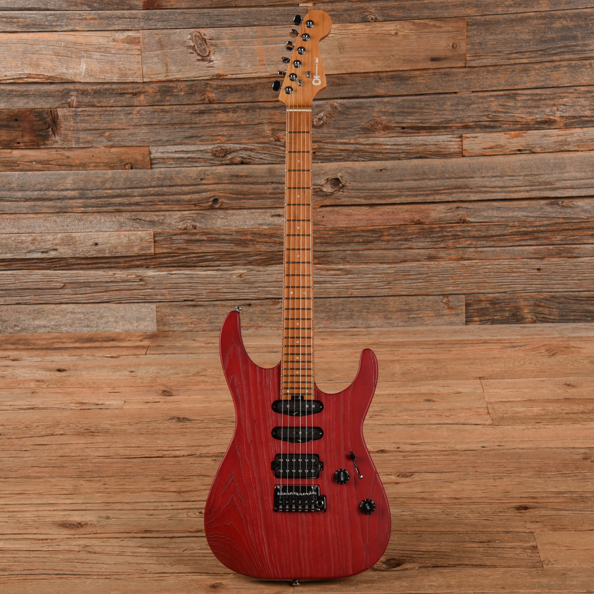 Charvel Pro-Mod DK24 HSS 2PT Ash Red Electric Guitars / Solid Body