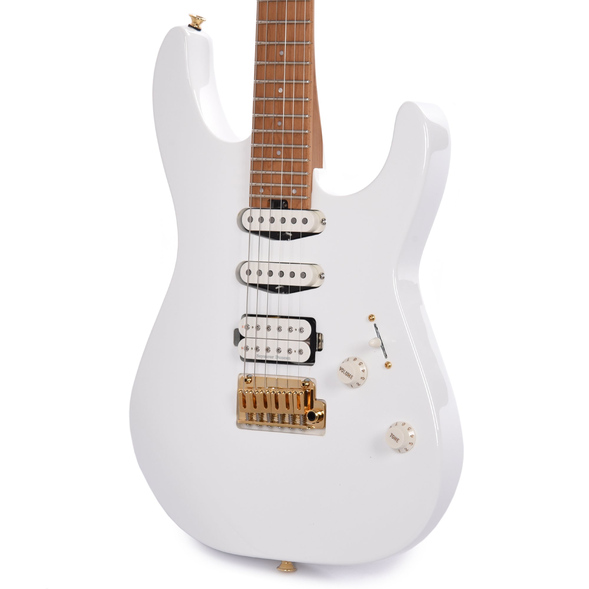 Charvel Pro-Mod DK24 HSS 2PT CM Snow White Electric Guitars / Solid Body