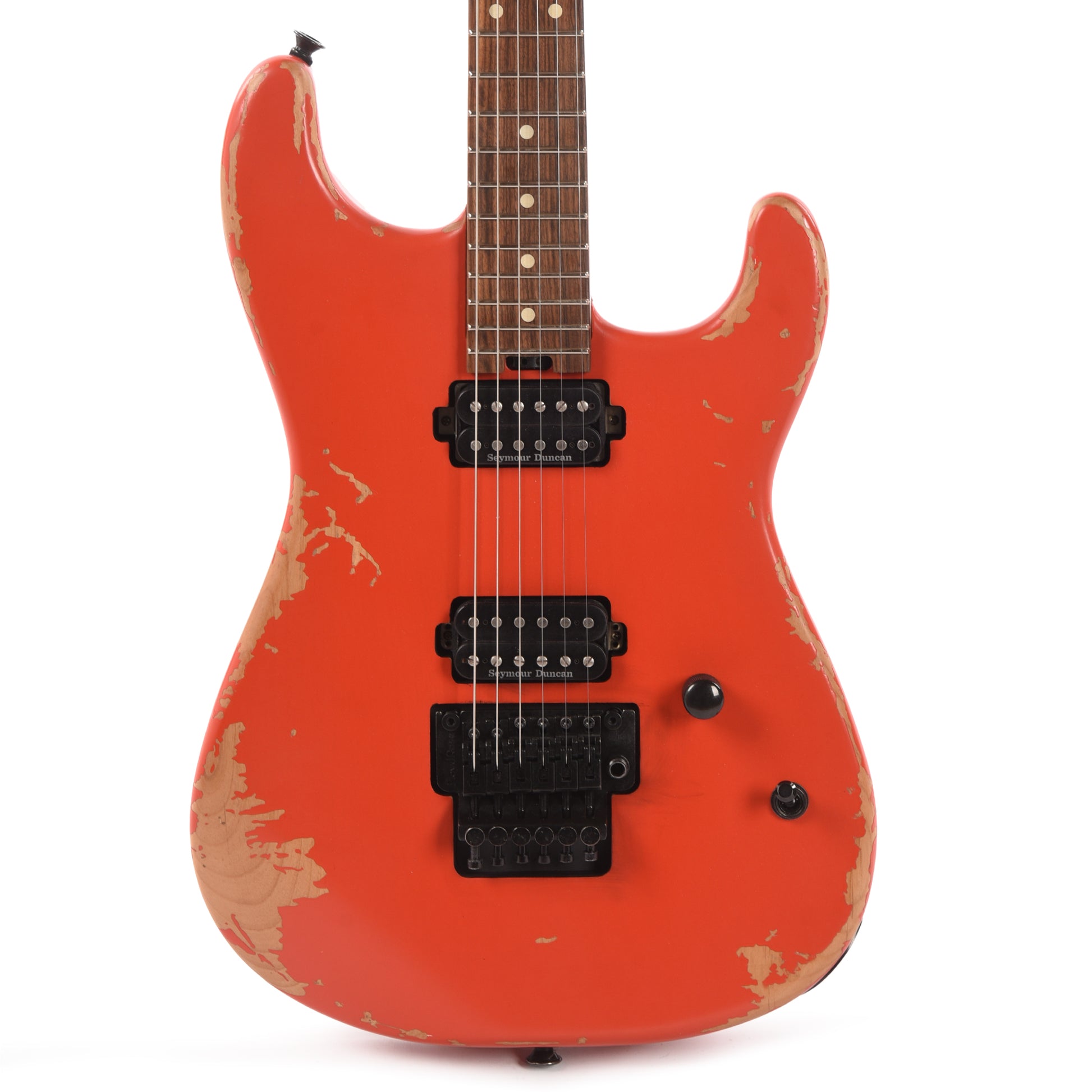 Charvel Pro-Mod Relic San Dimas Style 1 HH FR PF Weathered Orange Electric Guitars / Solid Body