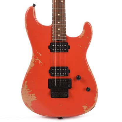 Charvel Pro-Mod Relic San Dimas Style 1 HH FR PF Weathered Orange Electric Guitars / Solid Body