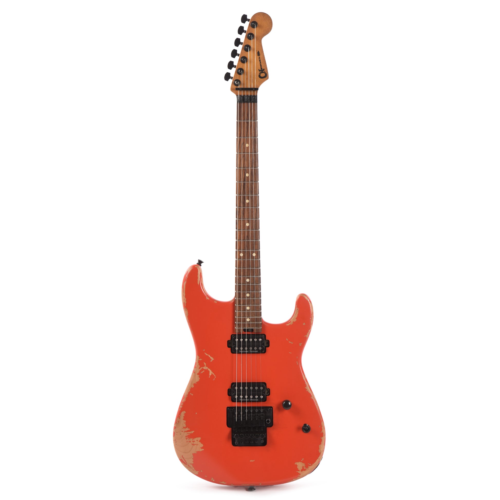 Charvel Pro-Mod Relic San Dimas Style 1 HH FR PF Weathered Orange Electric Guitars / Solid Body