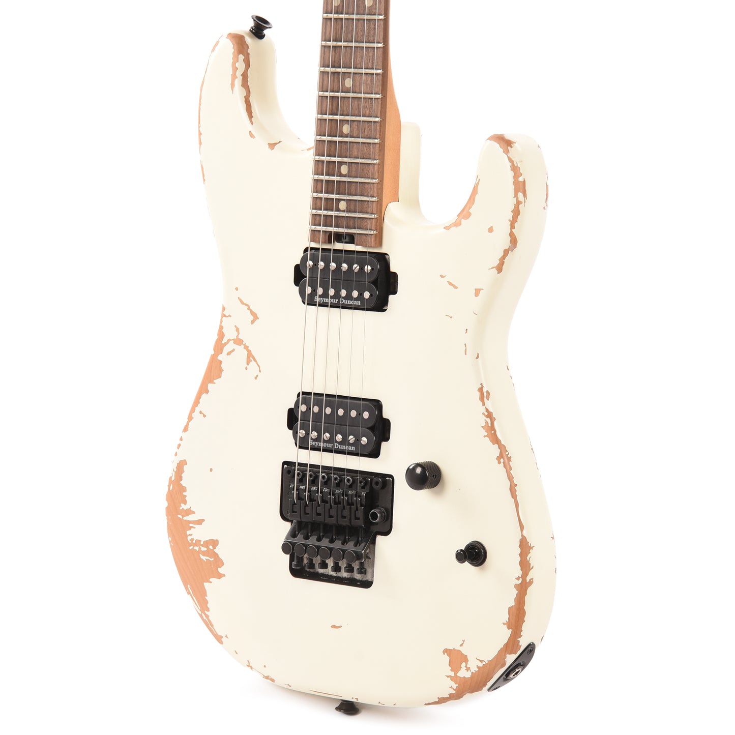 Charvel Pro-Mod Relic San Dimas Style 1 HH FR PF Weathered White Electric Guitars / Solid Body