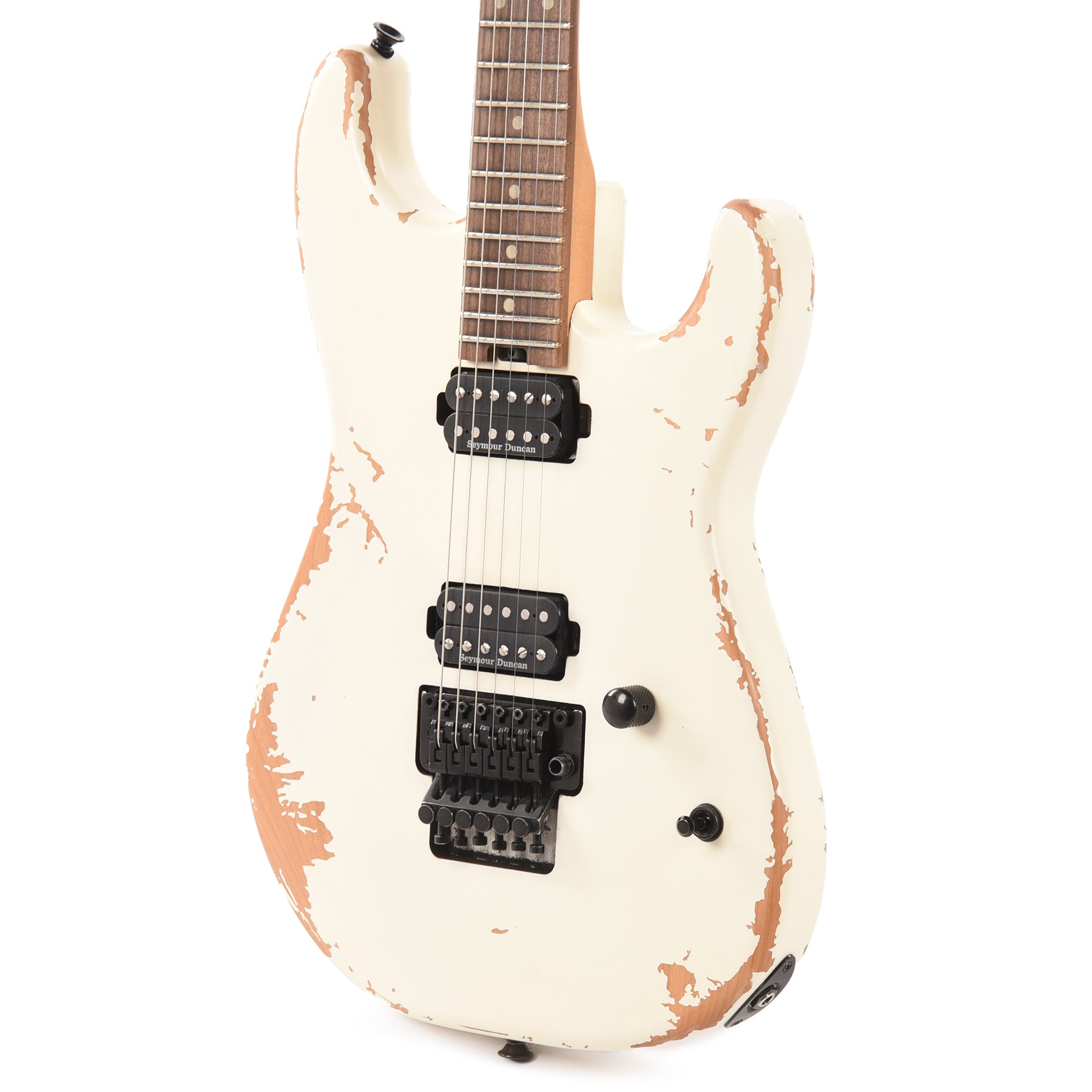 Charvel Pro-Mod Relic San Dimas Style 1 HH FR PF Weathered White Electric Guitars / Solid Body