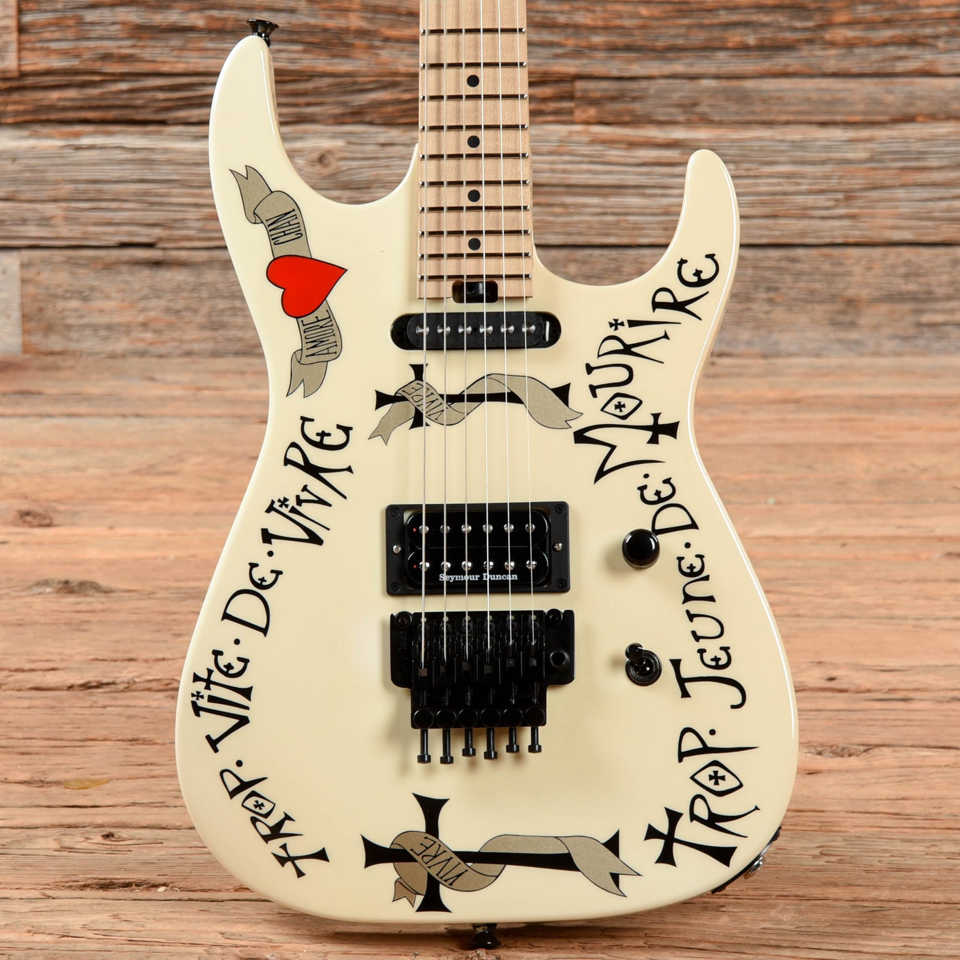 Charvel Warren DeMartini USA Signature Frenchie White Electric Guitars / Solid Body