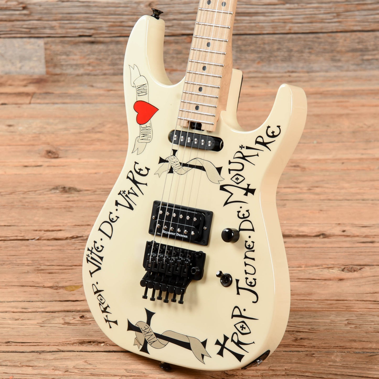 Charvel Warren DeMartini USA Signature Frenchie White Electric Guitars / Solid Body
