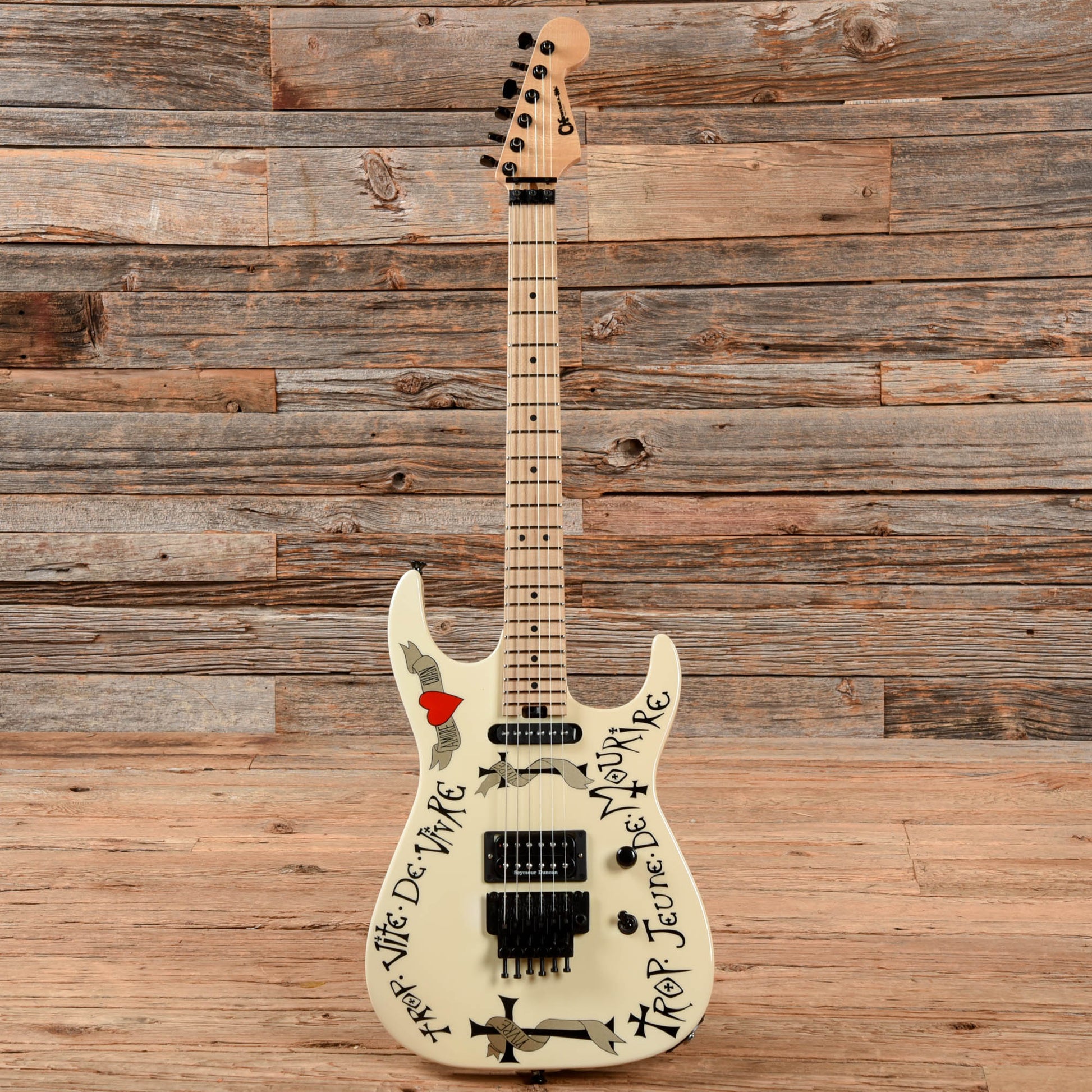 Charvel Warren DeMartini USA Signature Frenchie White Electric Guitars / Solid Body