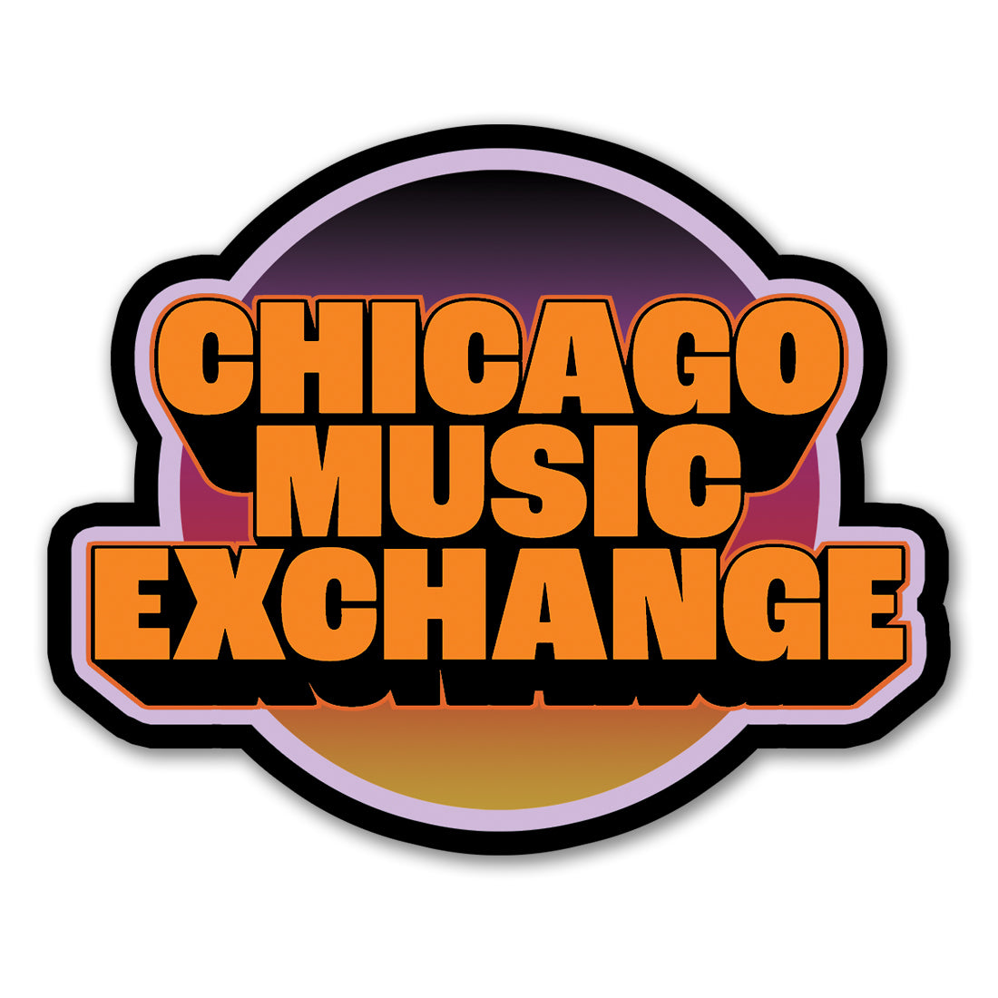 CME "Sunrise Label" Die Cut Sticker, Matte Vinyl, 4x3" Accessories