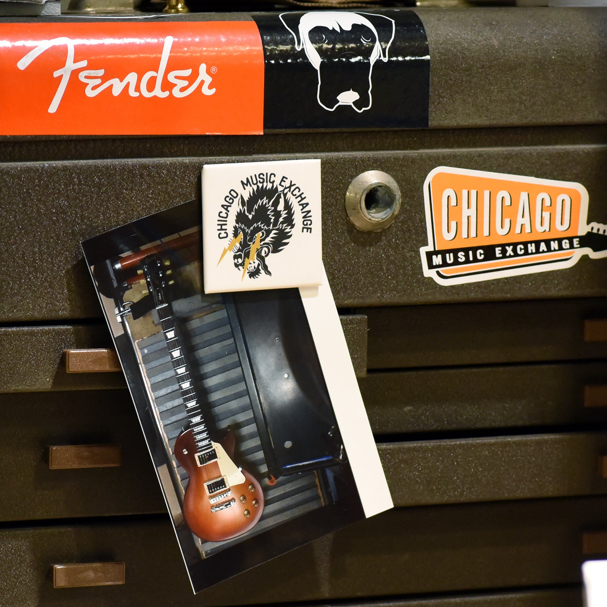 CME "Wolf Lightning" Magnet, Matte, 2x2" Square Accessories