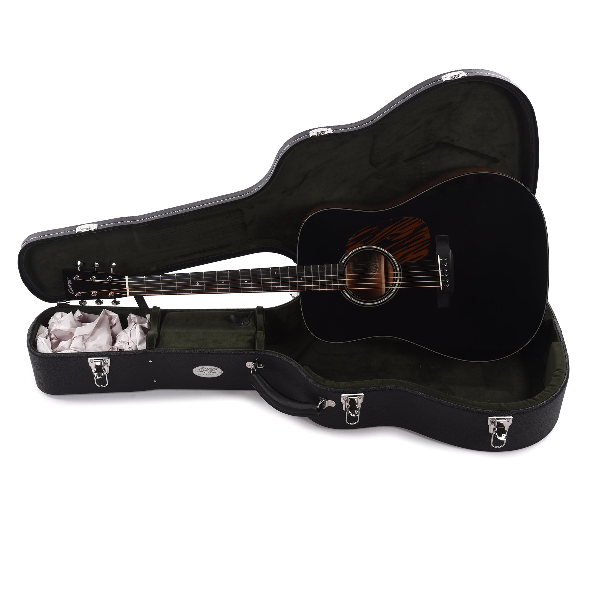 Collings D1 Sitka/Mahogany Jet Black Top w/Tigerstripe Pickguard Acoustic Guitars / Dreadnought