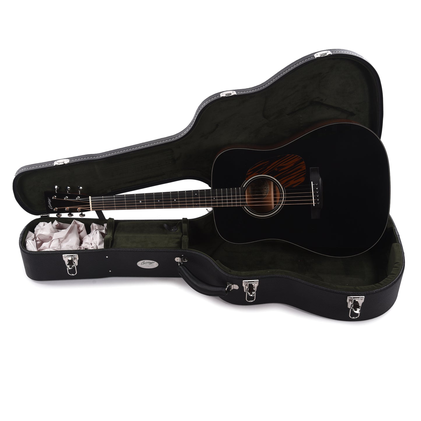 Collings D1 Sitka/Mahogany Jet Black Top w/Tigerstripe Pickguard Acoustic Guitars / Dreadnought